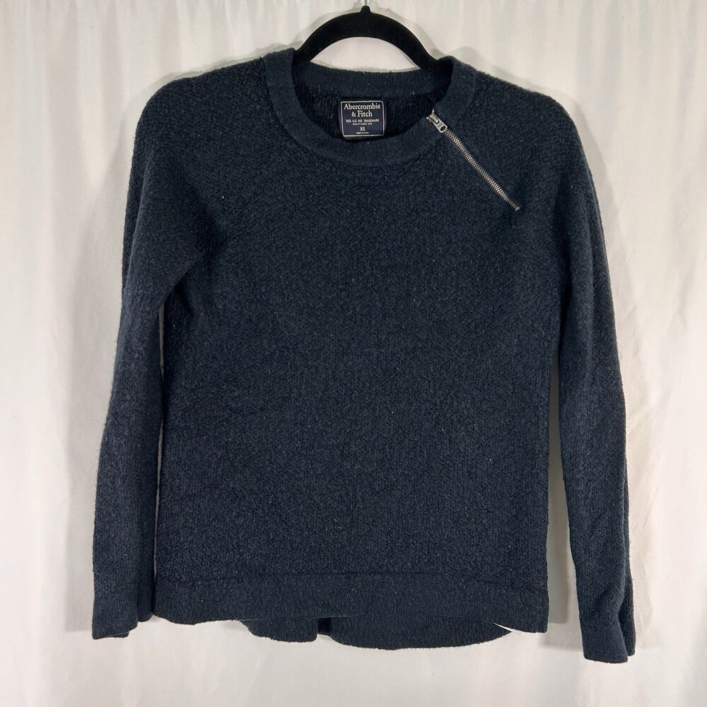 Abercrombie Fitch Sweater Women's XS Blue Knit Long Sleeve Crew Neck Soft